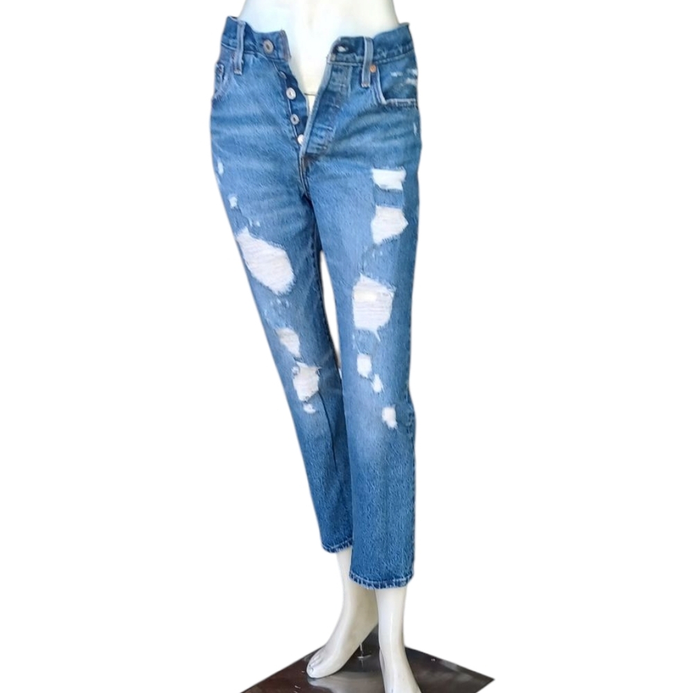 8194....Levi's 501 Straight Leg Jeans W25 L26 - Picture 2 of 7